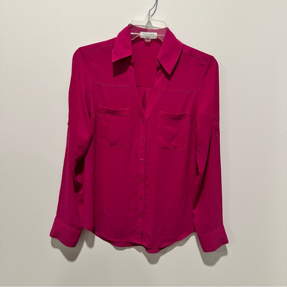Express Fuchsia Button-Down Shirt The Portofino